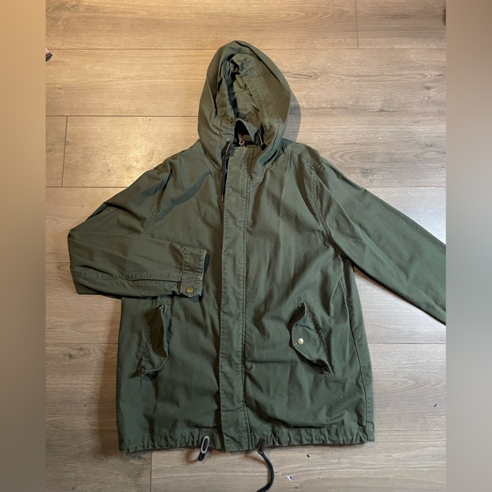 Army green bomber jacket